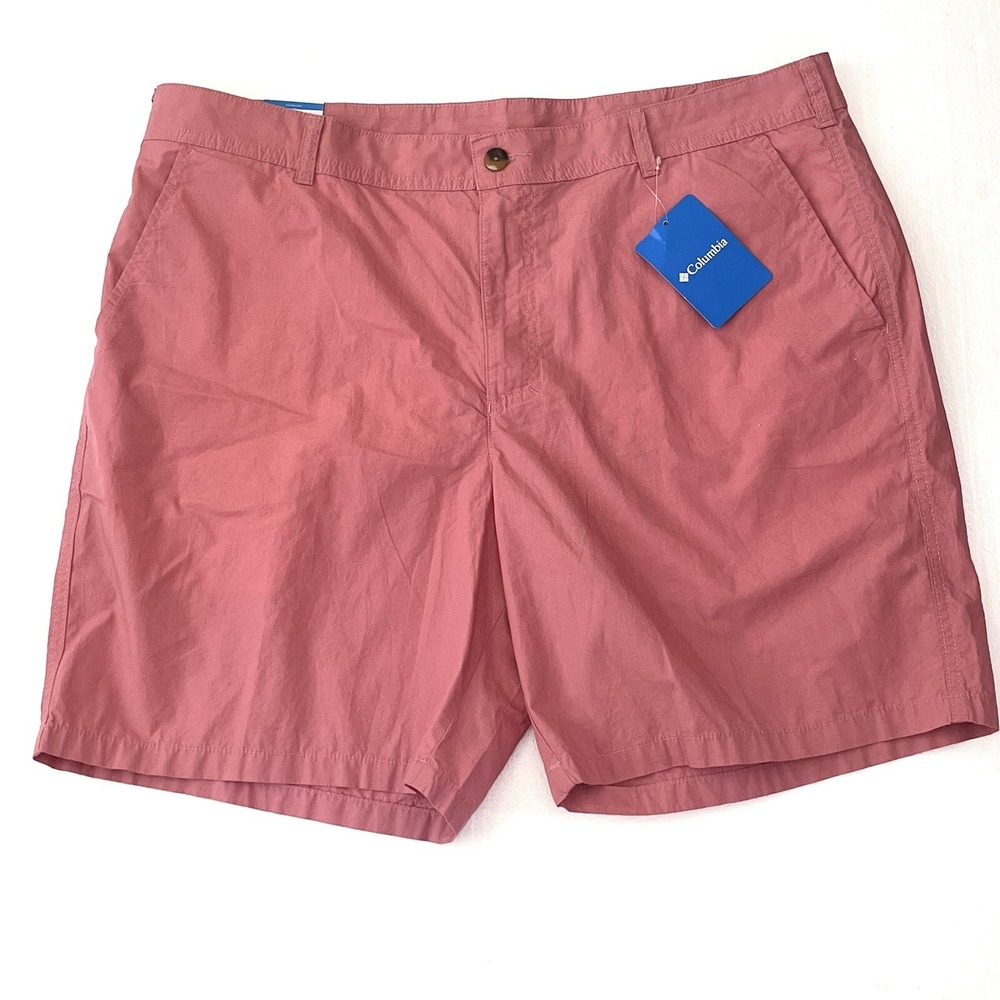 Columbia Shorts Mens Size 40 Washed Out Pink Agave Outdoor Hike 100%‎ Cotton NWT